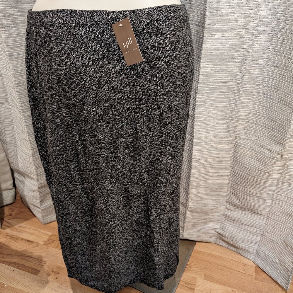 Pure Jill Charcoal Grey Sweater Knit Skirt - NWT - Size L